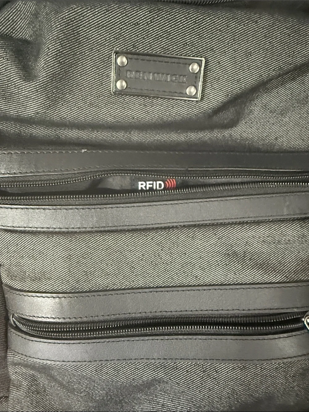 Men's Charcoal Gray Canvas Backpack with Black Trim